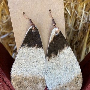 Handmade leather earrings